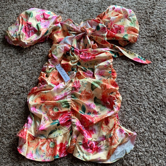 NWT For Love & Lemons Flora Dress Medium - Picture 8 of 8